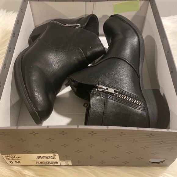 NWT Sun Stone Abby Double Zip Booties Black 6M - Picture 10 of 10